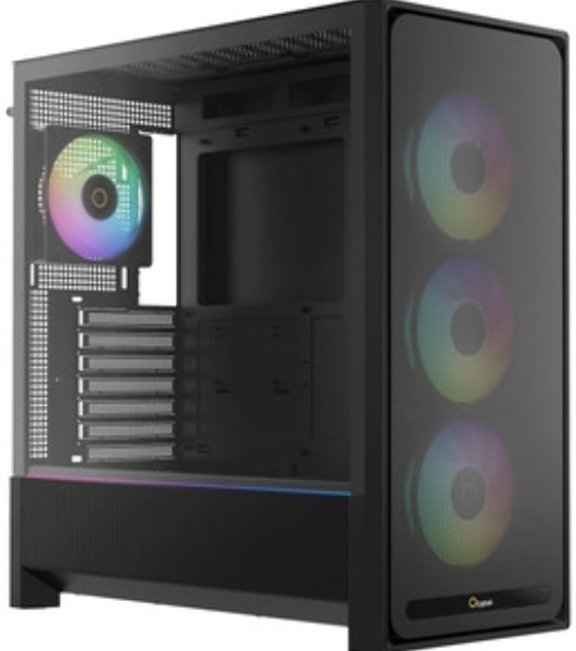 Корпус Ocypus Delta C70 BK ARGB, Midi-Tower, чёрный, 4 x 120 мм