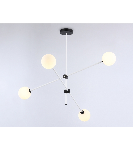 Светитльник Ambrella Light TR2505/4 WH/BK белый/черный G9/4 max 10W D970*700