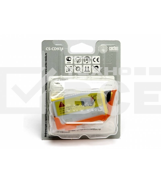 Картридж струйный Cactus CS-CD974 №920XL желтый (14,6 мл.) для HP Officejet 6000/6500/7000/7500