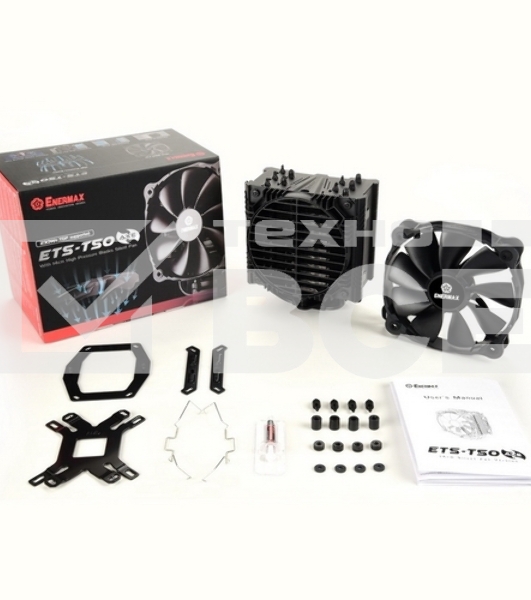 Кулер для процессора Enermax ETS-T50 AXE черный, 140 мм, алюминий/медь, 1000 об/мин, 22 дБ, 4 pin, 230 Вт, 163 мм
