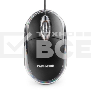 Мышь проводная Гарнизон GM-100 черный, 1000 dpi, USB, кнопки - 3