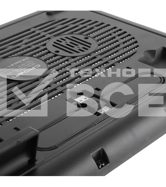 Аксессуар к ноутбуку CROWN Подставка для ноутбука CMLC-M10 черный (Для ноутбуков диагональю до 17”, подсветка, 1*кулер D140*15мм)