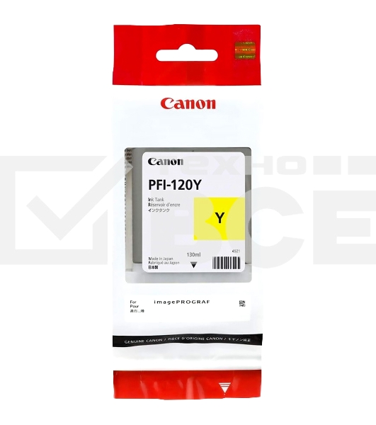 Картридж струйный Canon PFI-120 Y 2888C001 желтый (130мл) для Canon Canon imagePROGRAF TM-200/205