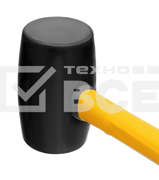 Киянка резиновая, 680 г, черная, фибергласовая  рукоятка c TPR покрытием  Denzel