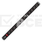 Блок розеток вертикальный ExeGate ServerPro PDU-V120 Al-12S-EU2.5-SW (19