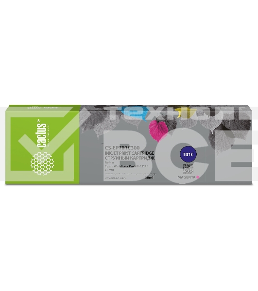 Картридж струйный Cactus CS-EPT01C300 T01C3 пурпурный (68мл) для Epson WorkForce Pro WF-C529RDTW/C579RD2TWF/C579RDTWF Pro
