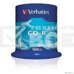 Диск CD-R Verbatim 700Mb 52x Cake Box (100шт) (43411), фото2