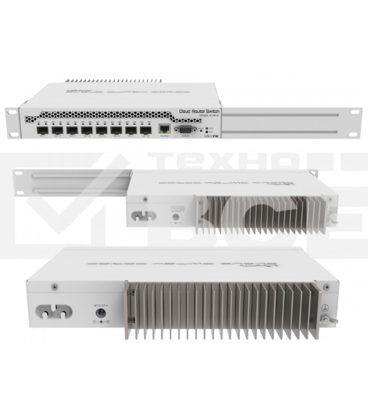 Коммутатор MikroTik CRS309-1G-8S+IN 8 SFP+, dual-core 800MHz CPU, 512MB RAM, POE, RS232 serial port