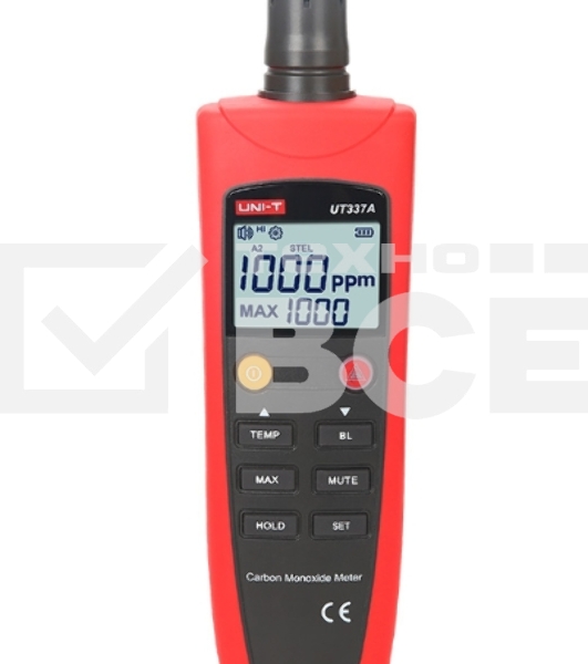 Детектор СО газа UT337A , 0~1000ppm, аудио и визуальное оповещение