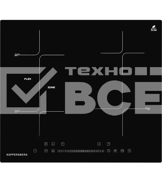 Встраиваемая варочная панель ICS 612 Индукция, 60 см, 4 конфорки, черный цвет
