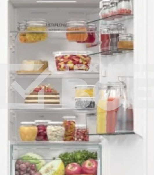 Встраиваемый холодильник Gorenje NRKI517141 белый двухкамерный 175/68 л морозилка снизу, No Frost