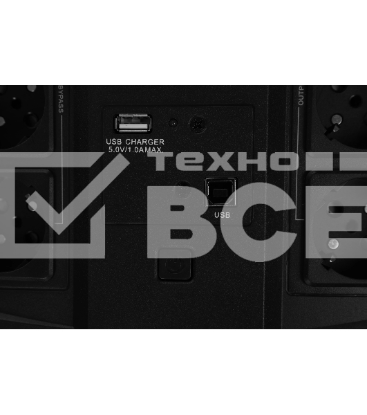 Источник бесперебойного питания SKAT-UPS 800 AI ИБП 220В 480Вт 1 АКБ 9А.ч внутр. меандр. стаб-ция напр-я. 6 выходов Бастион 452