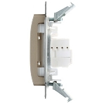 Розетка компьютерная 2-ая компьютерная RJ45+RJ45, кат.5E SE Glossa Графит, фото3