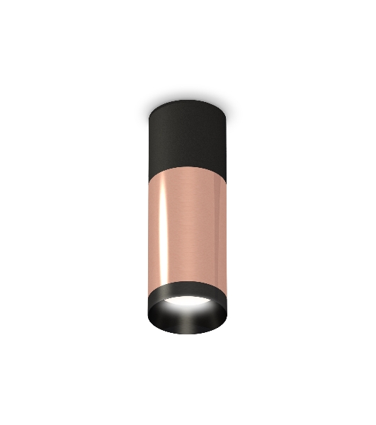 Светильник Ambrella Light XS6326040 PPG/SBK/PBK золото розовое полированное/черный песок/черный полированный MR16 GU5.3