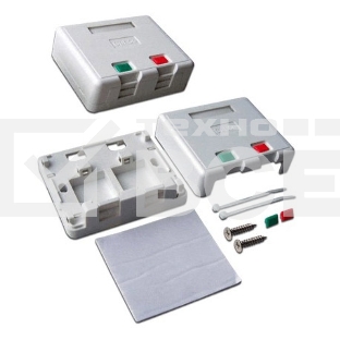Розетка Lanmaster Mosaic NM-EL45X45-WH (упак.:1шт) 1м белый