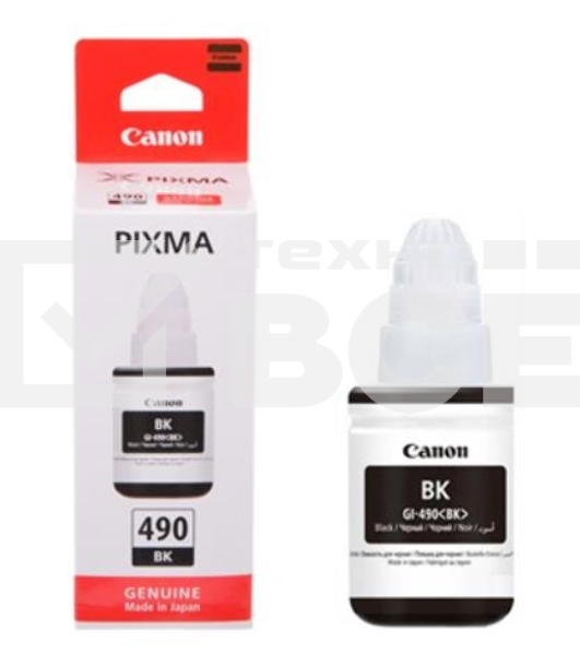 Чернила Canon GI-490BK 0663C001 черный для Canon Pixma G1400/2400/3400 (135мл)
