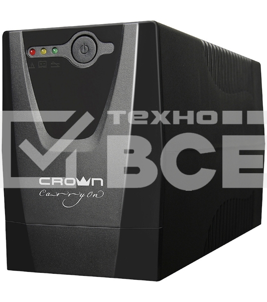 Источник бесперебойного питания Crown CMU-500X (480 ВА/240 Вт; Off-Line; 1 х Euro + 1 х IEC-320 резервным питанием и фильтрацией; 12V/4,5AH х 1; пластик)
