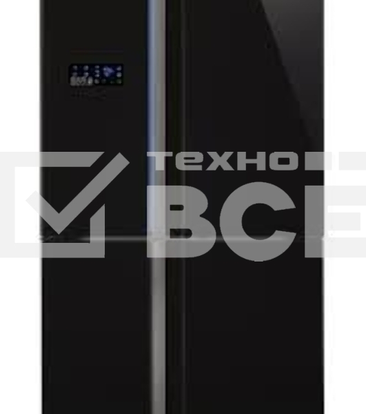 Холодильник Sharp SJ-FS97VBK черное стекло трёхкамерный 393/207 л морозилка снизу