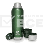 Термос Арктика 106-1200 зеленый, узкое горло 1,2 л, американский дизайн, антивандальное покрытие, две чашки, холод/тепло 32 ч, фото7