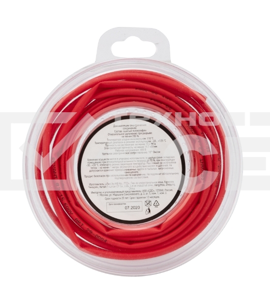 Трубка термоусаживаемая Rexant 3.0/1.5мм красн. ролик 2.44м