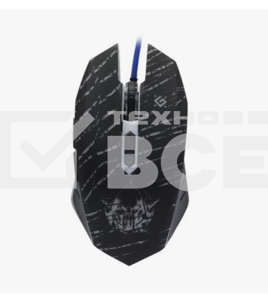 Мышь проводная Defender Dark Agent GM-590L черный, 12800 dpi, USB, кнопки - 6