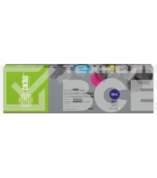 Картридж струйный Cactus CS-EPT01C400 (T01C4) желтый (68 мл) для Epson WorkForce Pro WF-C529RDTW/C579RD2TWF/C579RDTWF Pro