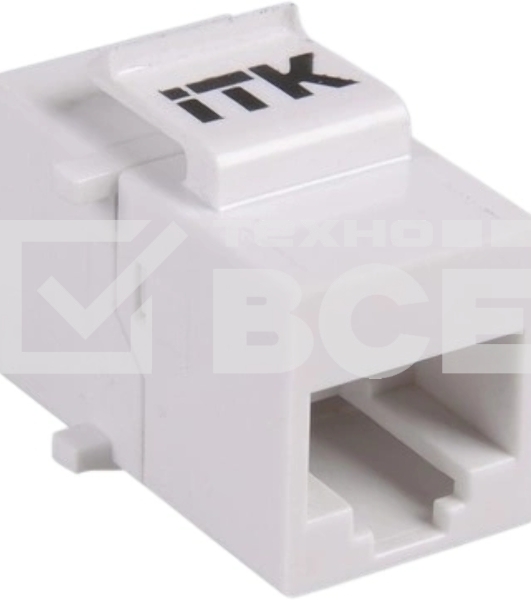 Проходной адаптер кат.5E UTP, RJ45-RJ45, тип Keystone Jack | CS7-1C5EU | ITK