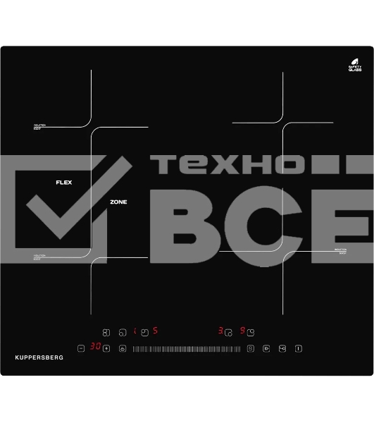 Встраиваемая варочная панель ICS 612 Индукция, 60 см, 4 конфорки, черный цвет