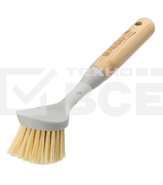 Щетка для посуды круглая d 60х230 мм, бамбуковая рукоятка, Home Palisad