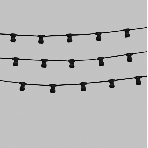 Гирлянда PROconnect Белт-Лайт 2 жилы, 50м, шаг 40 см, 125 патронов E27, IP65, черный плоский провод ПВХ, фото 1