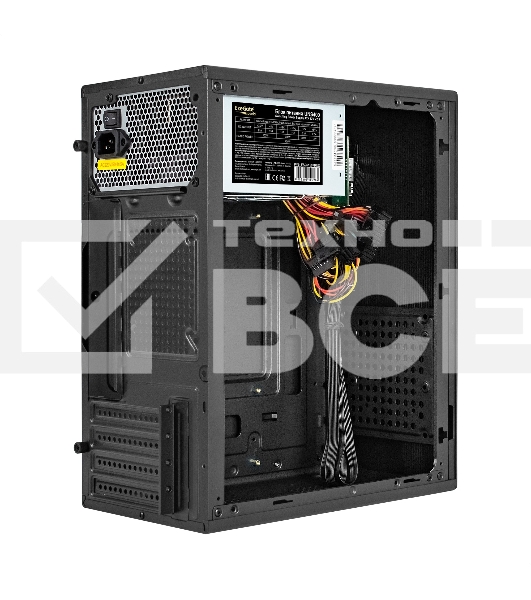 Компьютерный корпус Minitower ExeGate BAA-308MU2-UNS400 (mATX, БП UNS400 с вент. 12см, 1хUSB+2хUSB 3.0, HD Audio, черный)