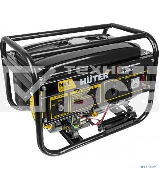 Электрогенератор бензиновый Huter DY3000LX, 2.7 кВт, 67 дБ, 45 кг