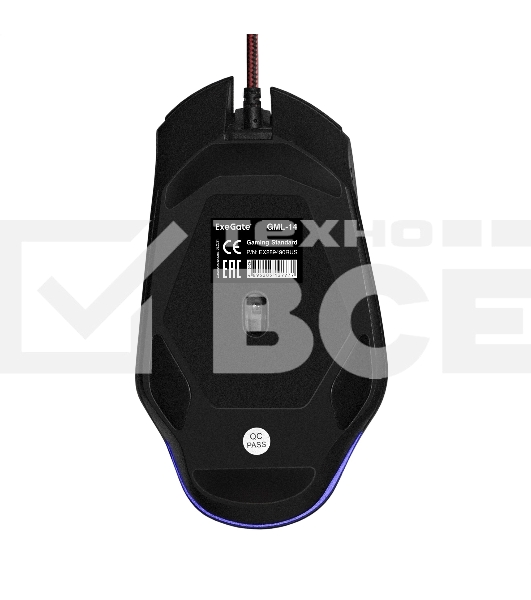 Мышь проводная ExeGate Gaming Standard Laser GML-14 черный, 4000 dpi, USB, кнопки - 8