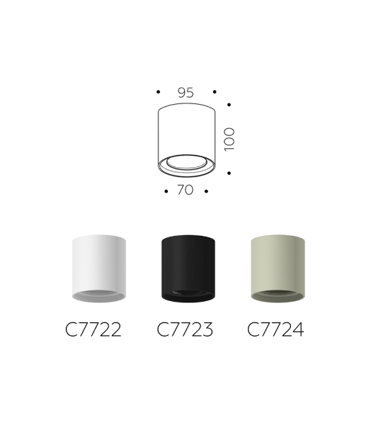 Корпус светильника C7724 SGR серый песок D95*H100mm MR16 GU5.3