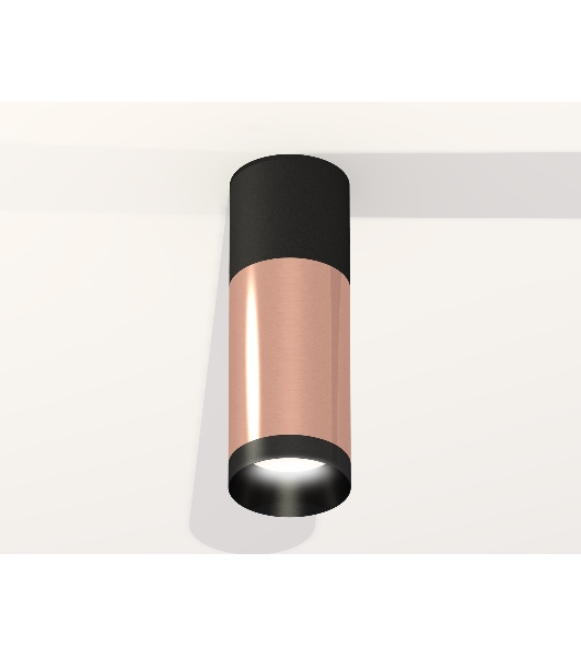Светильник Ambrella Light XS6326040 PPG/SBK/PBK золото розовое полированное/черный песок/черный полированный MR16 GU5.3
