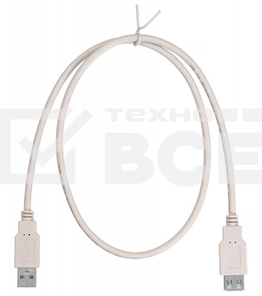 Кабель-удлинитель USB2.0 Buro USB2.0-AM-AF-0,75M USB A (m)/USB A (f) 0.75м