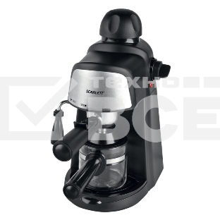 Кофеварка эспрессо Scarlett SC-037 черный, исп. кофе - молотый, 0.24 л, 800 Вт, 3.5 Бар.