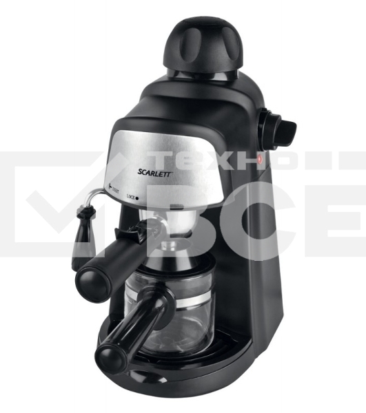 Кофеварка эспрессо Scarlett SC-037 черный, исп. кофе - молотый, 0.24 л, 800 Вт, 3.5 Бар.