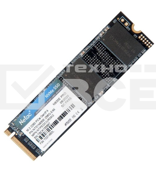 Накопитель SSD Netac N930E Pro, 256GB, PCIe 3.1 x4, M.2 2280, NVMe, R/W 2040/1270