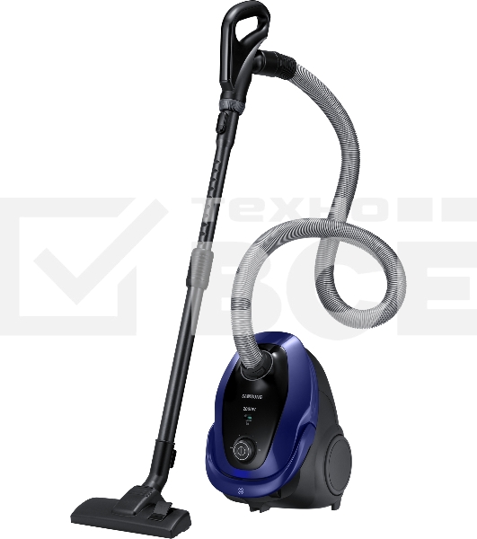 Пылесос Samsung VC20M251AWB синий, 460/2000 Вт, уборка сухая, пылесборник мешок 2.5 л