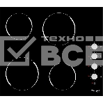 Варочная поверхность Weissgauff HV 640 BK 60 см, стеклокерамика Vitro Ceramic Glass, механическое управление, автоотключение, индикация степени нагрева, таймер, блокировка от детей, черная, фото 1