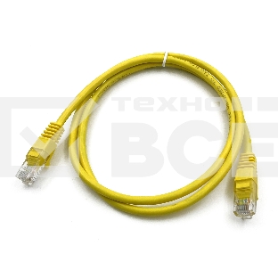 Патч-корд Buro cat5E 1м желтый RJ-45 (m)-RJ-45 (m)
