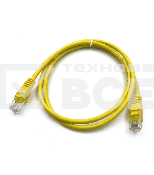 Патч-корд Buro cat5E 1м желтый RJ-45 (m)-RJ-45 (m)