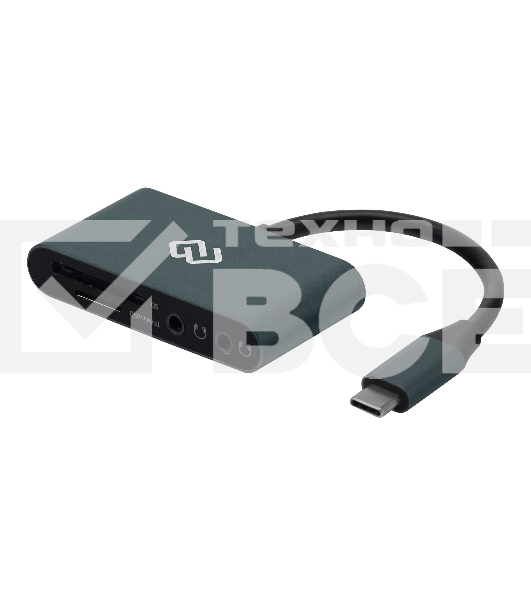 Устройство чтения карт памяти Type C Digma CR-СA2512-G темно-серый