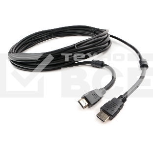 Кабель HDMI Cablexpert CCF2-HDMI4-7.5M, 19M/19M, v2.0, медь, позол.разъем, экран, 2 фер.кольца, 7.5м, черный, пакет