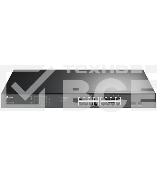 Коммутатор 16-port Gigabit PoE Easy Smart switch, 802.3af on ports 1-16, PoE budget 192 watts, desktop and rack-mountable