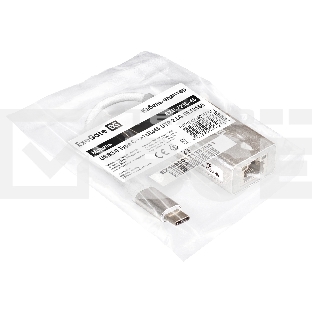 Кабель-адаптер ExeGate EXE-725C-45 (USB3.0 Type C --> 1xRJ45 UTP 100Mbps/1000Mbps/2.5Gbps, Realtek Chipset RLT8156, корпус алюминиевый, серебристый)