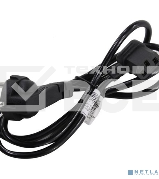 Кабель питания ExeGate PC-1,2 OfficePC 450W (Евровилка Schuko ->С13 угловой) VDE-250V черный, 1.2м