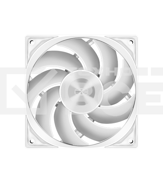 Кулер для корпуса PCCooler F5R120 белый (120x120x25mm, 4-pin PWM, 86.73CFM, 32dBA, 2200RPM)