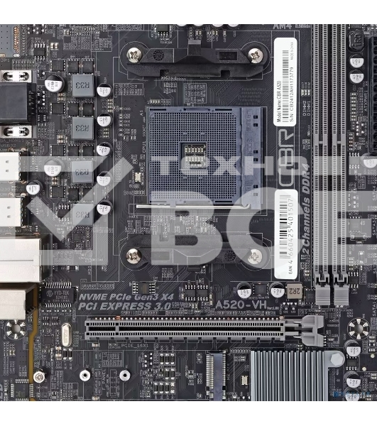 Материнская плата CBR A520, AM4, AMD A520, 2xDDR4, 4xSATA, 1xM.2, 1xPCIe x16, 1xPCIe x1, 1xVGA, 1xHDMI, 1x1Gb LAN, 2xUSB 2.0, 4xUSB 3.0, 5.1, mATX